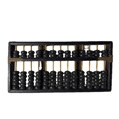 Vintage Chinese Abacus Suanpan ancient counting tool Black 13 Rows 91 Beads