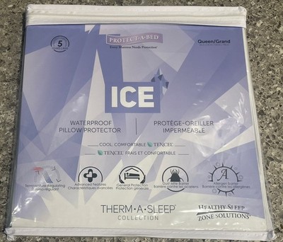 1 Protect-A-Bed ICE Pillow Protector Zippered Waterproof Cooling New in Pack NIP