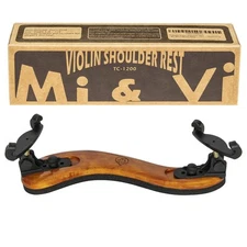 MI&VI Violin Shoulder Rest - Violin 1/2-1/4 & Viola 12"-11" - Real Wood
