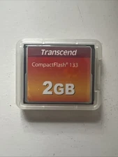 Transcend  2 GB 133x CF Compact Flash Camera Memory Card W/ Case.