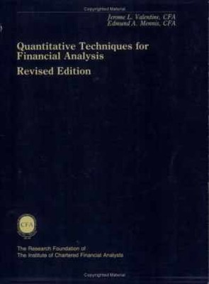 Quantitative Techniques for Financial - Paperback, by Jerome L. Valentine - Good