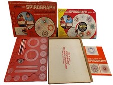 1967 Kenner  s SPIROGRAPH Drawing Set ORIGINAL RED BOX, RED TRAY Missing pieces
