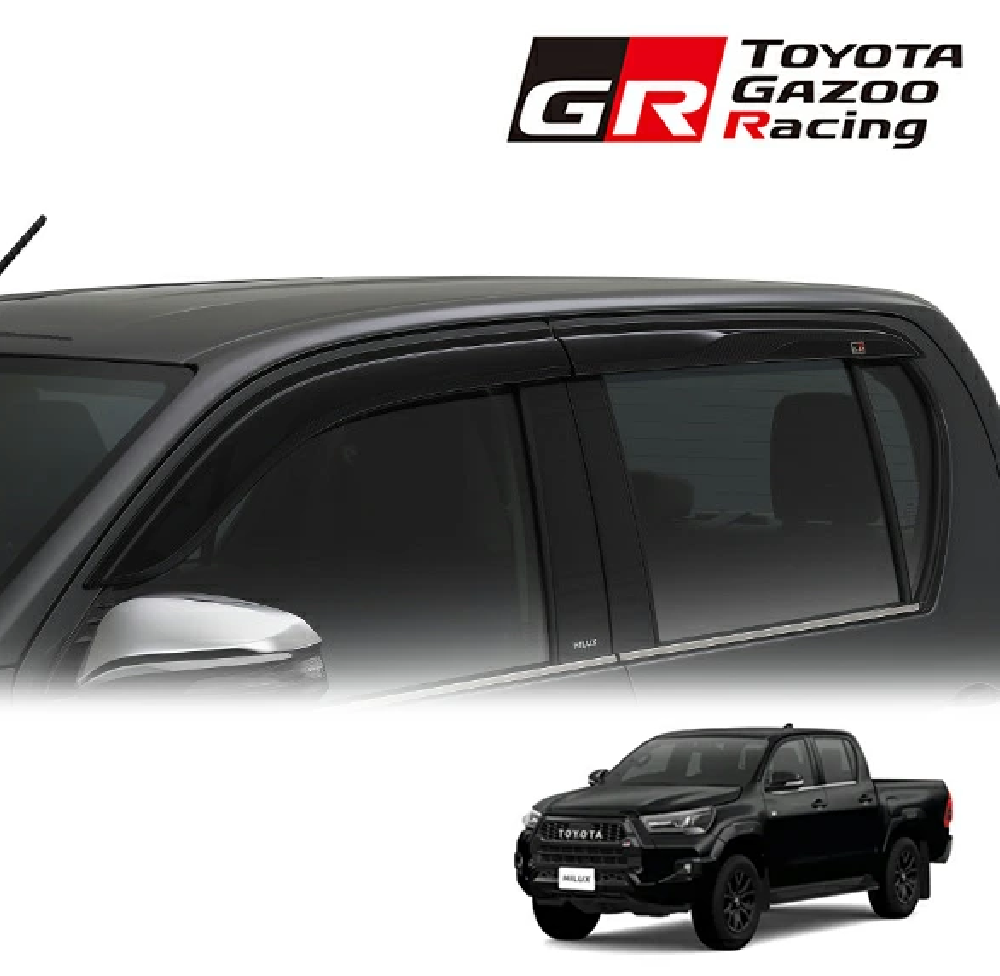 GR SPORT Door Window Visor Set for Toyota Hilux GUN125 P/N PC162