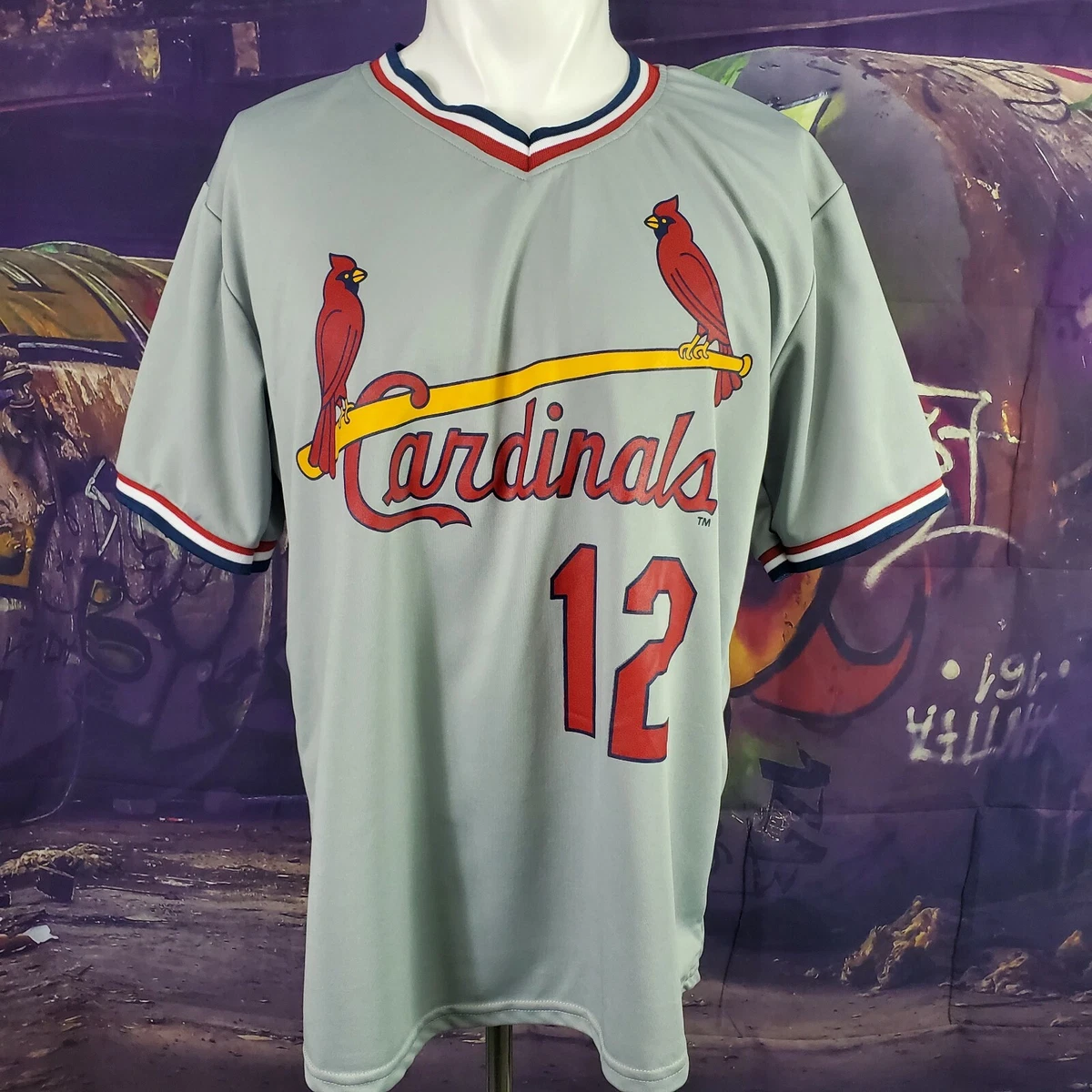 St. Louis Cardinals HOME/AWAY Men's Sport Cut Jersey LG