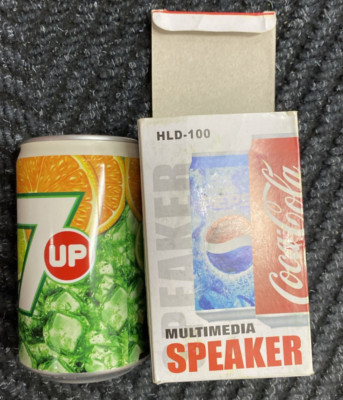 7-UP HLD-100 Soda Pop Can Multimedia Speaker NIB