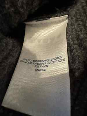 Lands' End Gray Chunky Mock Turtleneck Long Sleeve Sweater Dress