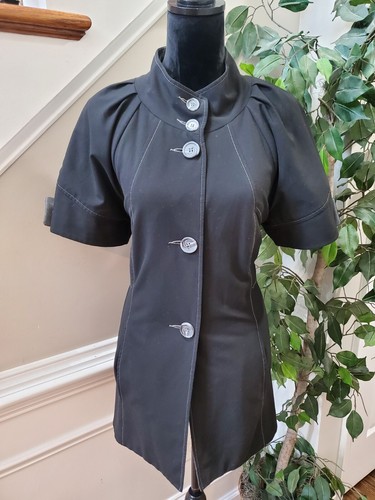 Karen Kane Women's Black Polyester Single Breasted Half Sleeve Jacket Size L - Picture 8 of 13