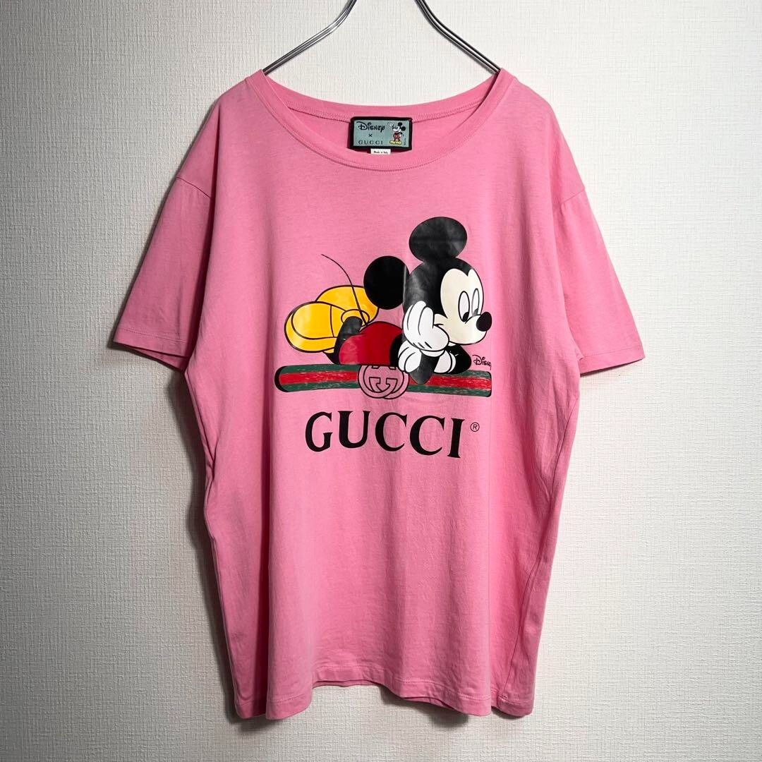 GUCCI × Disney ミッキー Tシャツ ピンク