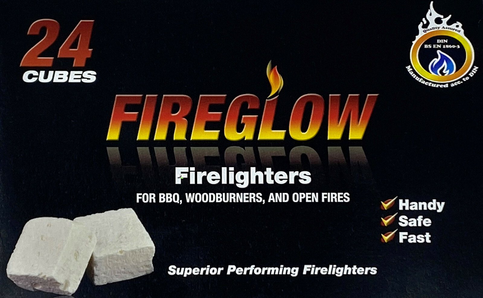 Fireglow 288 Firelighters in 12 Packs cube Hotspots Burners Fire