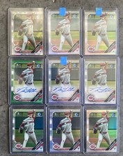 2019 Bowman Draft Chrome Nick Lodolo Green,Base,Refractor Auto,Atomic Invest Lot
