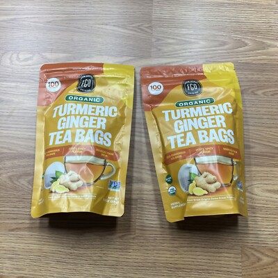 Organic Turmeric Ginger Tea - Eco-Conscious Tea Bags - 200 Count