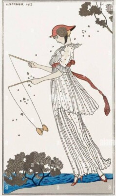 slim fit dress slacks The Paris 1920's Handkerchief Art Deco Gown