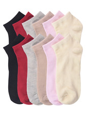 12 Pairs Women's Ankle Socks Low Cut Thin Athletic Socks All Season Cute Comfort