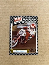 1991 AMA Terry Poovey Buzco Trak-Pak Flat Track Motorcycle Racing Card