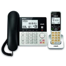VTECH VG208 DECT 6.0 Corded/Cordless Phone for Home with 1 Handset, 1 Handset