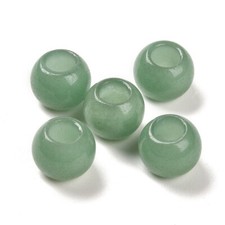 10 Green Gemstone Natural Stone Round Beads - Aventurine - 12mm - Large Hole