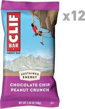 Clif Bar Chocolate Chip Peanut Crunch Energy Bar 2.4oz Pack Of 12