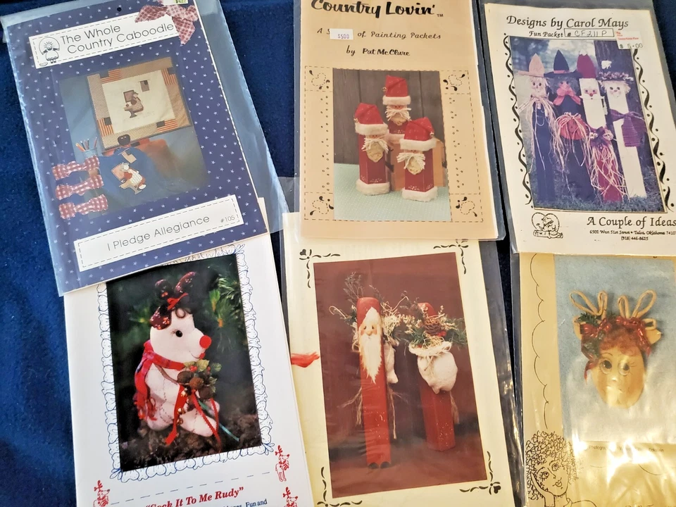 Lot (11) New JULY 4TH, HALLOWEEN, CHRISTMAS Sewing & Painting Craft Patterns Kit - Image 2 of 4