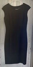 Zara Black MIDI Dress Padded Shoulders 