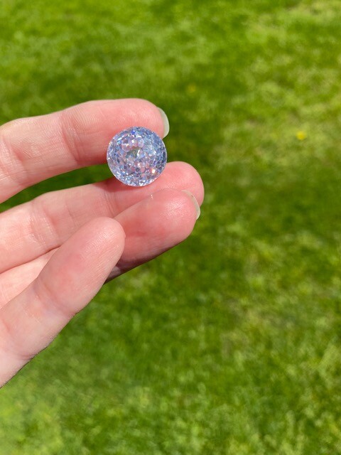 Certified Natural White 35.00 TCW Zircon Round Loose Gemstone