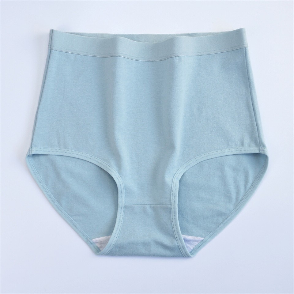 2 Pieces Women Artsy Pure Color High Waist Underwear