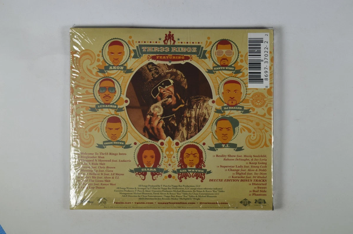 T.PAIN Thr33 Ringz CD SEALED die cut cover eBay