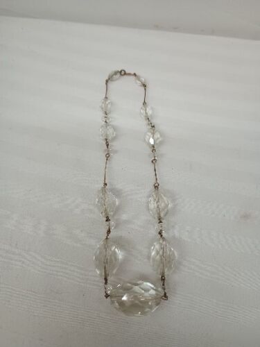 Antique Edwardian Rock Crystal Necklace C. 1880's 