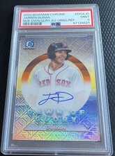 2020 Jarren Duran PSA 9 Bowman Chrome Dawn of Glory Refractor 23/25 #DGA-JD