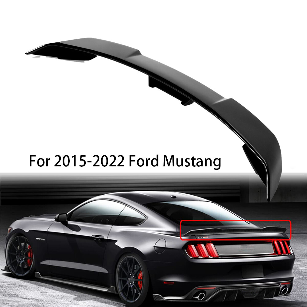 Rear Trunk Lip Spoiler Wing Glossy Black For 2015-20 Ford Mustang S550 GT Style