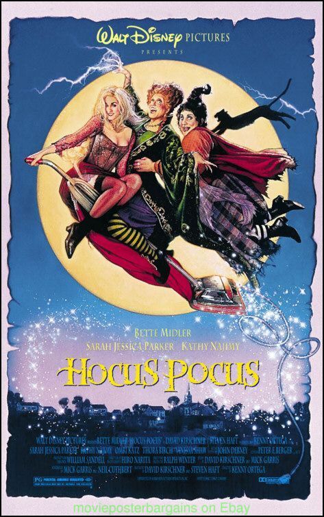 HOCUS POCUS MOVIE POSTER N. MINT ! DS 27x40 BETTE MIDLER DREW