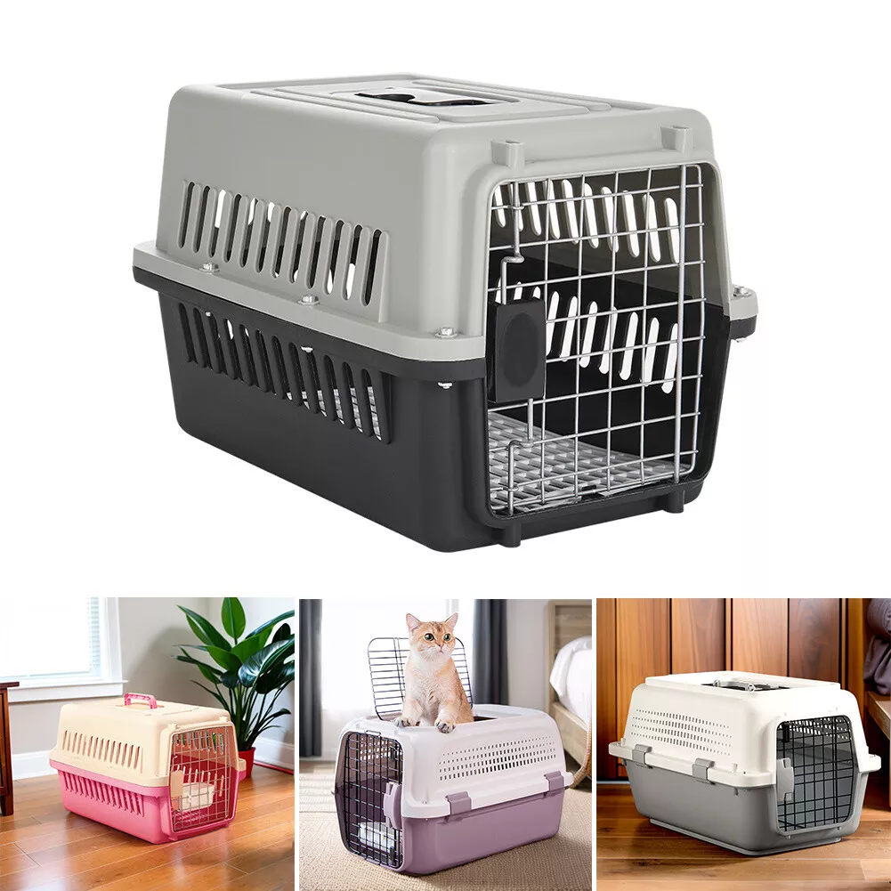 Portable Pet Carrier Carry Basket Cat Dog Puppy Travel Cage Transport Box Handle