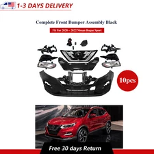New Complete Front Bumper Assembly Black Fits 2020-2022 Nissan Rogue Sport 2.0L