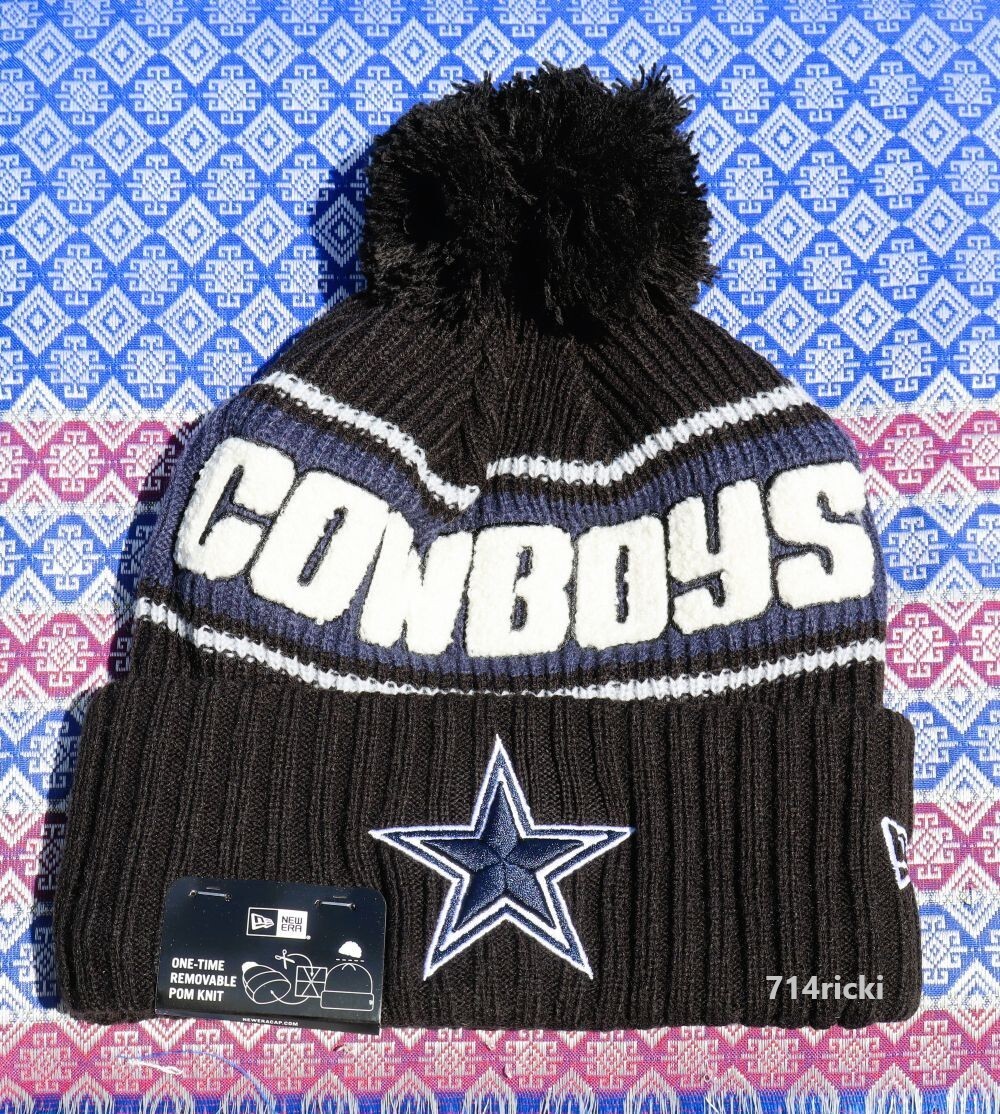 2024 NFL On Field Dallas Cowboys New Era Knit Beanie Hat Pom  display picture 2