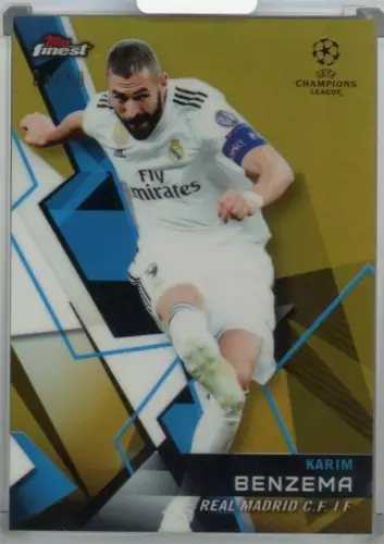 2018-19 Karim Benzema /50 Topps Finest Uefa Champions League Gold Soccer