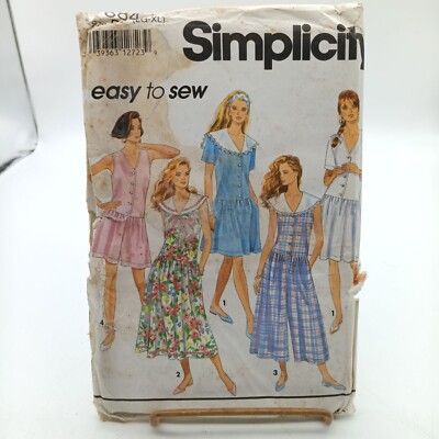 UNCUT Simplicity 7884 Vintage Sewing Pattern Size LG-XL Womens Dresses & Romper