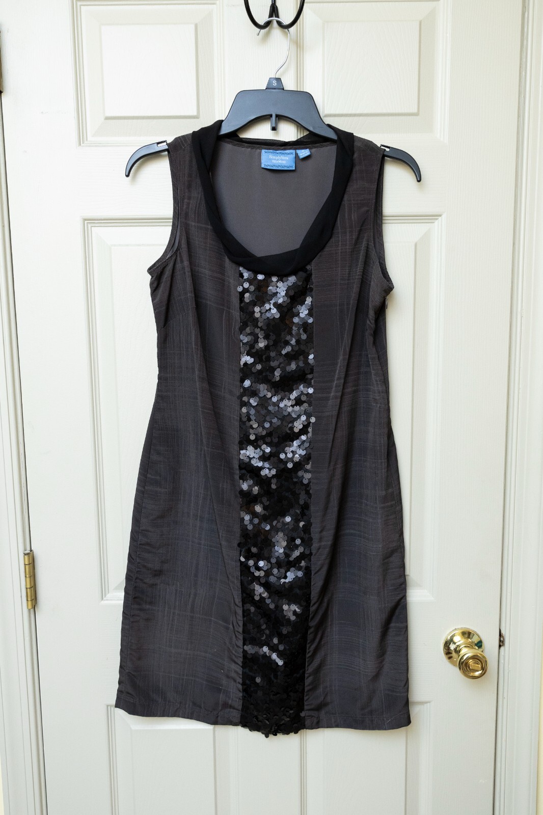 Vera Wang Gray Sequin Dress - Cocktail, Womens Size 4