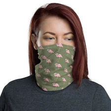 Pink Flamingo Tropical Neck Warmer Gaiter Face Mask Alternative NEW Bird Theme