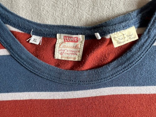 Levi’s LVC T-Shirt XL 50s Stripe Sailor Single Stitch 2018 Repro Free Post UK - Imagen 4 de 12