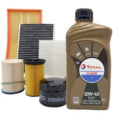 KIT TAGLIANDO + OLIO TOTAL  FIAT 500 PANDA 169 312 - 1.2 BENZINA 44 51 KW 60 69