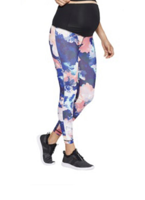 Target Isabel Maternity Active Legging Crossover Material Multi-Floral Size Sm