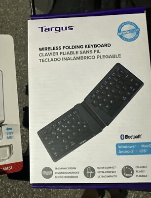 Targus Wireless Folding Keyboard Bluetooth Windows iOS Android and Spy Guard New