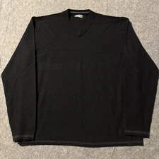 Smartwool Merino Wool Sweater Mens 2XL Black Lightweight V Neck Long sleeves