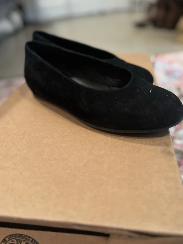 Zapatos planos de gamuza negros para mujer Eileen Fisher talla 7 Foto 3 de 4