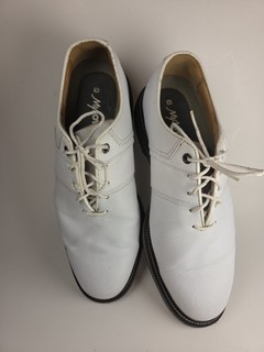 Zapatos de golf FootJoy Myjoys Premiere blancos usados VersaTrax para hombre 9 5 M