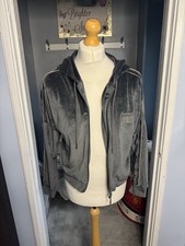 Ann Summers Grey Velour Zip Hoodie Size S UK 8  10 Soft Loungewear Plush