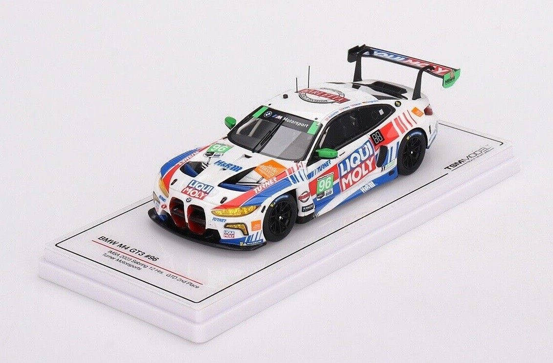 BMW M4 GT3 TSM Model 1/43 miniature de collection des 12H de Sebring 2023