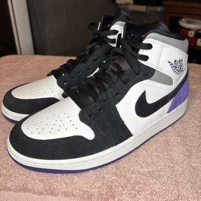Size 10.5 Nike Air Jordan 1 Retro Mid SE Court Purple White Black 852542-105