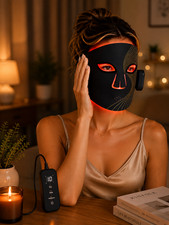 Red Light Therapy for Face 4 Modes Cordless Face Mask 850nm NIR LED Light for