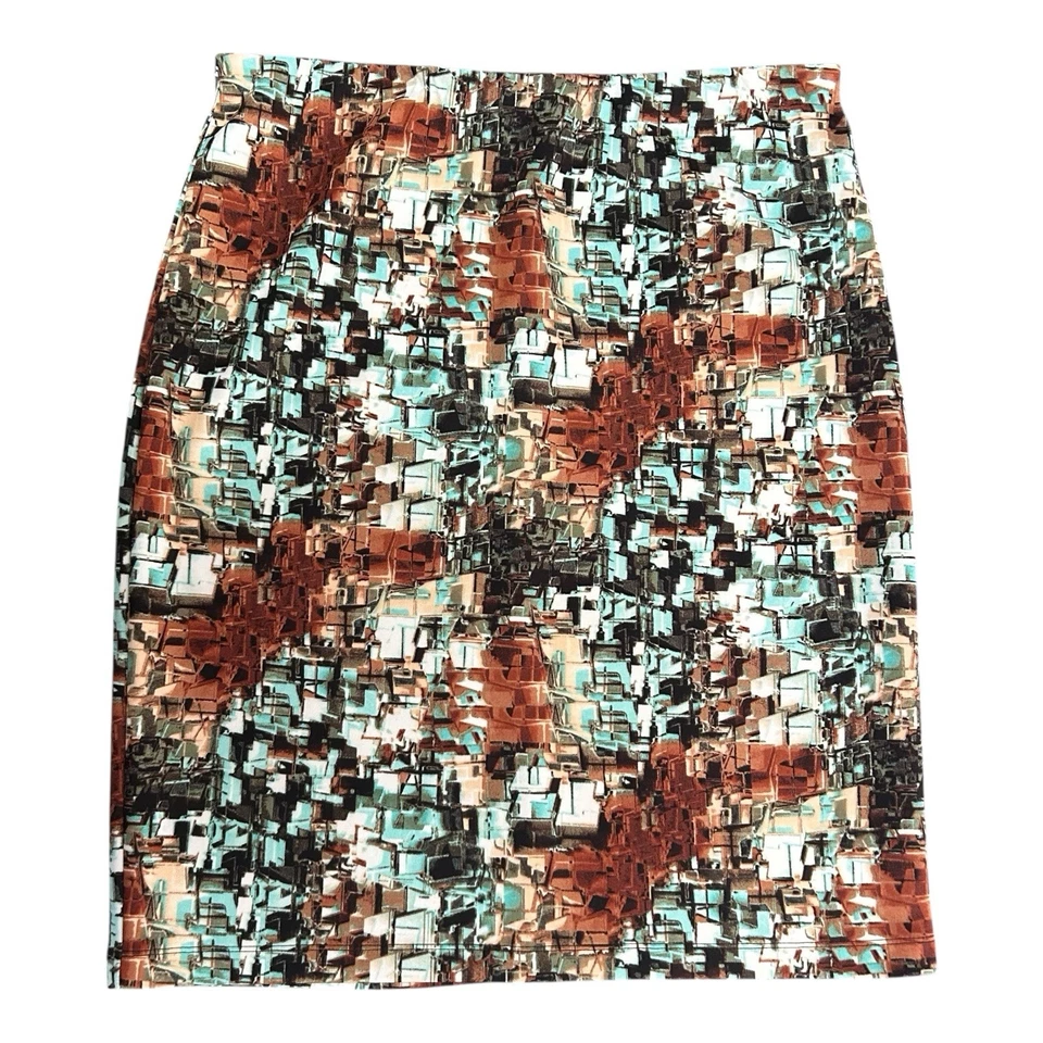 Falda Lápiz Betsey Johnson Mezcla Boho Cintura Elástica Hasta la Rodilla Elástica Talla XL Foto 3 de 4