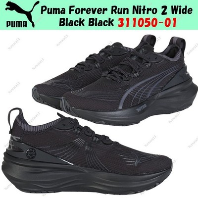 Puma Forever Run Nitro 2 Wide Black Schwarz 311050-01 Herren Gr.